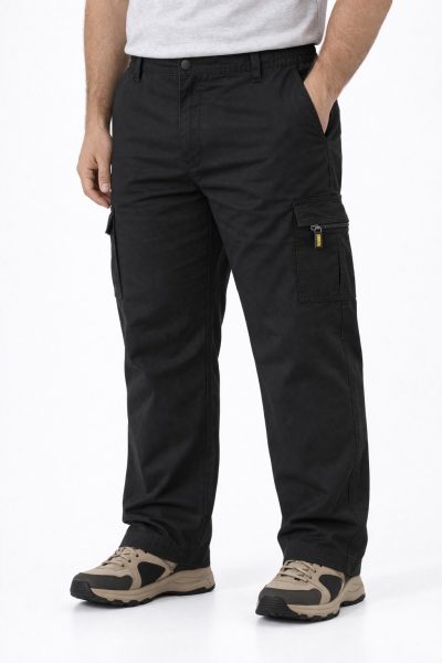 Ανδρικό Παντελόνι Cargo Big Size ZQ928-1 Μαύρο