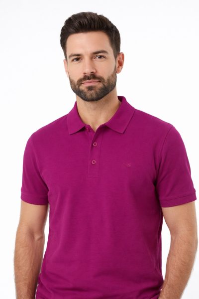 Ανδρική βαμβακερή μπλούζα Polo DJ308-38 Violet
