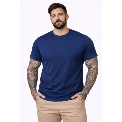 Ανδρικό T-Shirt Big Size CP-1101-35 Μπλέ