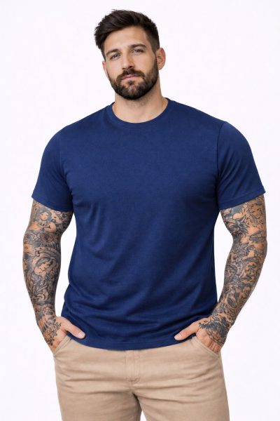 Ανδρικό T-Shirt Big Size SP-1101-35 Μπλέ